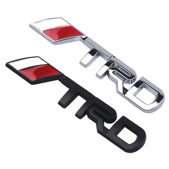 

Car Styling Black Silver 3D Metal TRD Emblem Badge Decor Sticker Car Body Trunk Decal For Toyota Camry Corolla Yaris Accessories