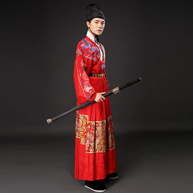 Details about   Chinese Hanfu Jin Yiwei Men Embroidery Printed Swordsman Samurai Costume Feng8