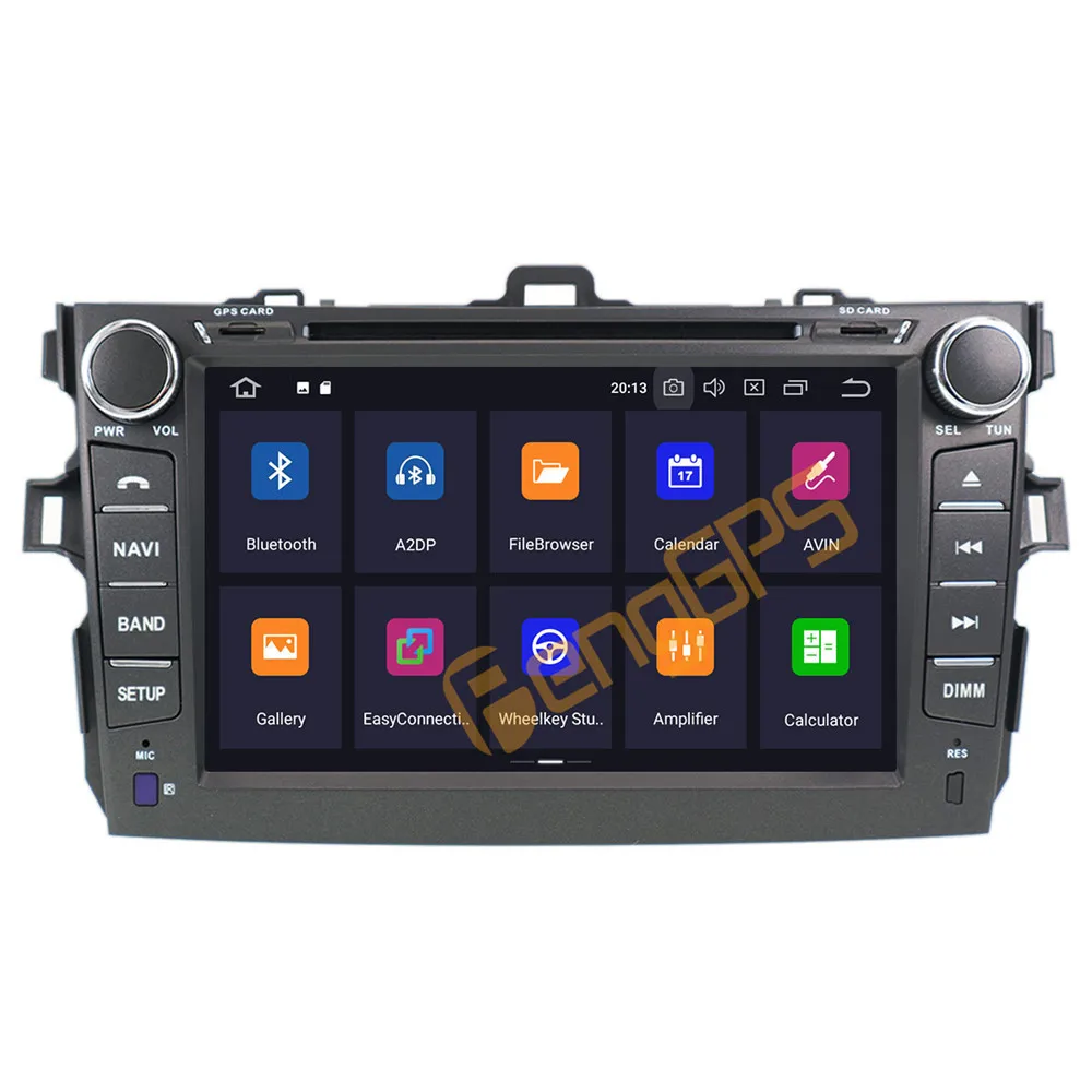 For Toyota Corolla 2007 - 2013 Android Car Radio 2Din Stereo Receiver Autoradio Multimedia DVD Player GPS Navi PX6 Unit Screen