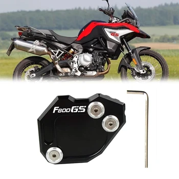 

Motorcycle Kickstand Plate Side Stand Enlarger Extension Enlarger Pate Pad for BMW F800GS F 800 GS 2008-2017 (Black)