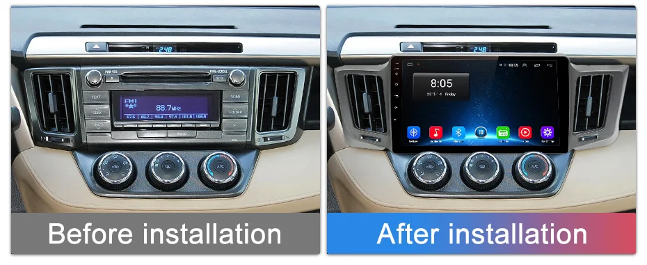 Junsun Штатное Головное устройство Toyota RAV4 2012 2013- GPS Android 8.1 aвтомагнитола магнитола 2 din автомагнитолы Андроид для Тойота рав4 рав 4 штатная магнитола автомобильная мультимедиа 2 дин навигатором