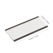 Porte étiquettes avec porte cartes de données, 50 pièces, avec protections en plastique transparent pour étagère métallique (1x2 pouces)