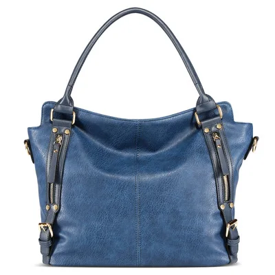 ELVASEK большая вместительность и мульти-карман Новая мода одно плечо диагональная женская сумка из искусственной кожи сумка женска - Цвет: blue