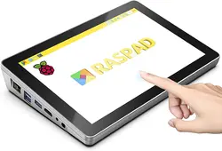 Raspad tablet pi portátil 3.0 com bateria integrada, tela sensível ao toque de 10.1 polegadas, compatível com raspberry pi 4b para iot/ai/autilo