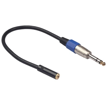 

6.35Mm Male To 3.5Mm Female Extension Cable 1/4 Inch Stereo Plug Trs To 1/8 Inch Jack Socket for Headphone Amplifiers 30Cm
