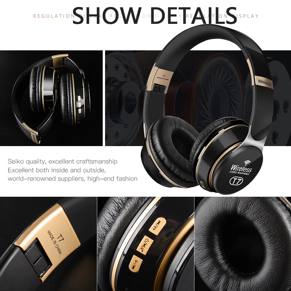 Bluetooth Headphones Wireless Headphone 3D Stereo Support TF Card 3 5mm With Foldable For Cell Phone Audifonos Gamer Earphone