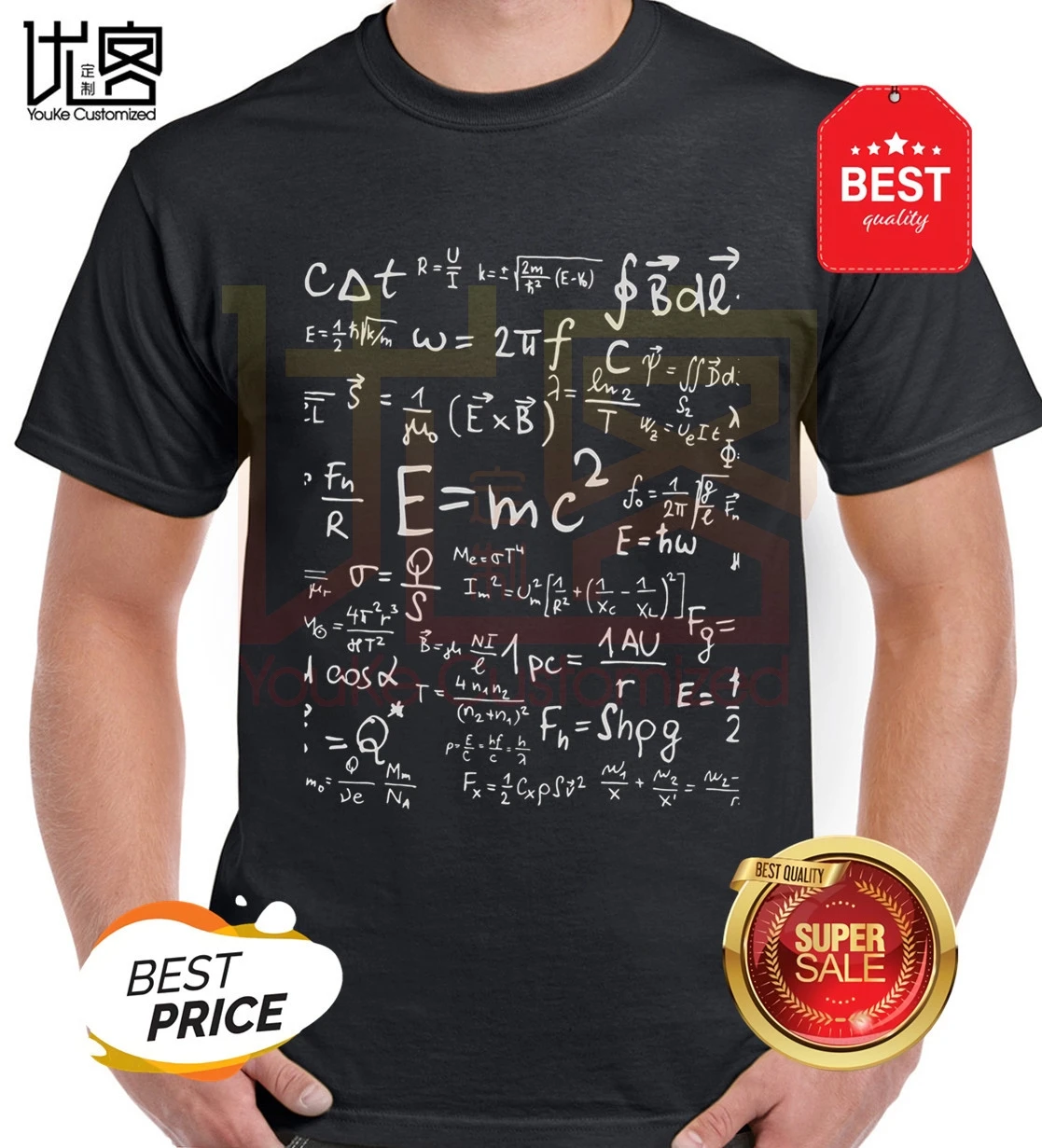 Футболка физика Science Teacher Formula Cheat Sheet Geek Tee Мужская и женская футболка из 100% хлопка