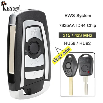 Keyforkess EWS 315MHz/433MHz ID44 PCF7935AA chiave remota pieghevole modificata Chip per chiave BMW 330 318 525 530 540 E38 E46 M5 X3 X5 HU92 HU58