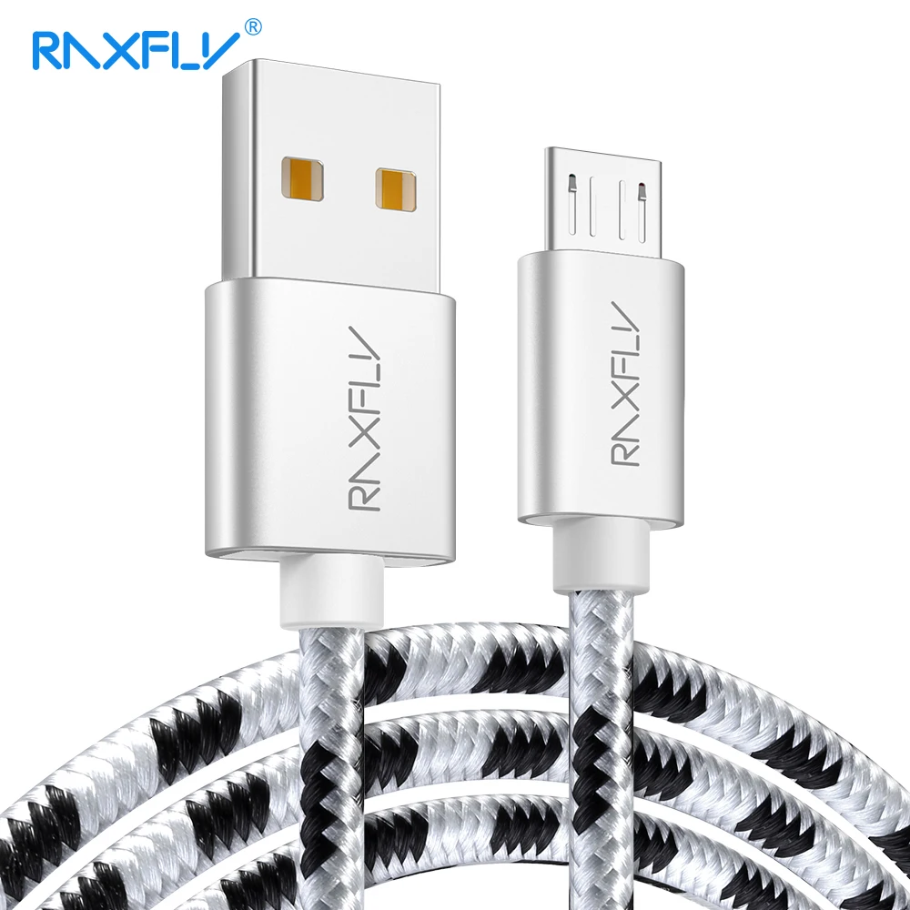 RAXFLY 2.4A Micro USB кабель для Xiaomi Redmi Note 7 Android телефонный кабель Micro зарядный провод USB Cabo MicroUSB для samsung S6 S7