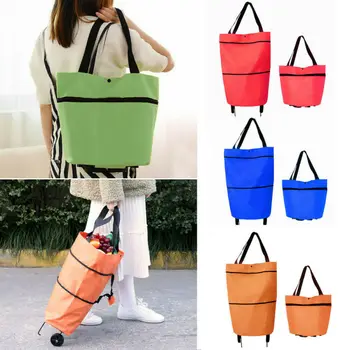 

Protable Foldable Shopping Trolley Bag With Wheel Foldable Cart Market