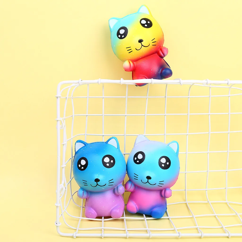 Colorful Cartoon cat kids Adult Toy Stress Reliever Eliminate Antistress Finger Pets toy Girl gifts Girly Heart Pinch Fun #B