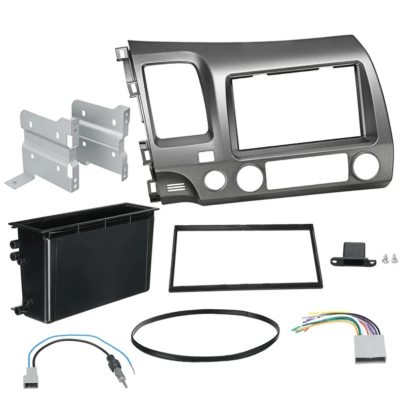 Автомагнитола 2 Din комплект для приборной панели темно-серого цвета Honda Civic 2006-2011 |