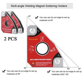 

2pcs Multi-angle 30 60 45 90 degree Welding Magnets Holders Soldering Tools welding fixture NdFeB suction auxiliary locator