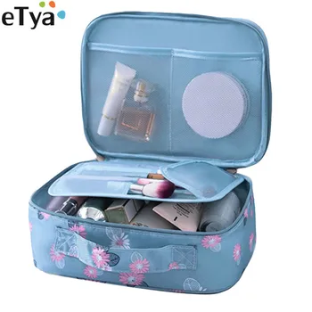 

eTya New Fashion Women Cosmetic Bag Zipper Makeup Bag Case Travel Flower Make Up Toiletry Organizer Storage Wash Bag Pouch