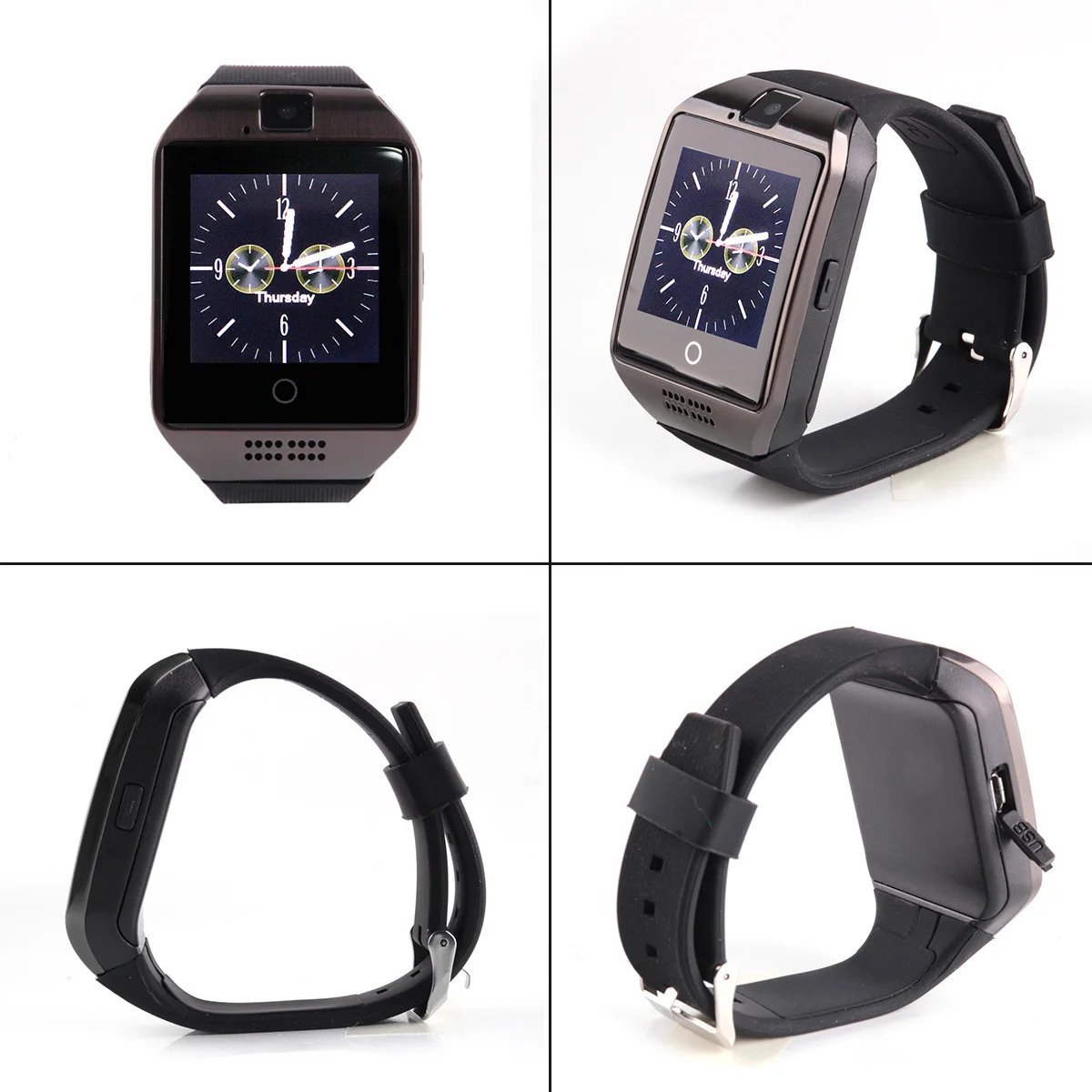 Смарт-часы Q18 Bluetooth Smartwatch 450 мАч 1.3MP камера телефон Поддержка SIM TF карта громкой связи вызов для iOS Android