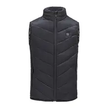 Мужской женский жилет с электроподогревом нагревательный жилет USB Тепловая теплая ткань перо Горячая Распродажа зимняя куртка