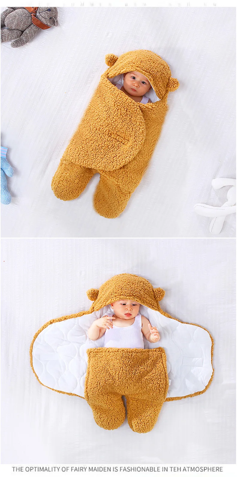 TOKOMOM™ Quality Cute Newborn Baby Blankets Plush Swaddle Wrap
