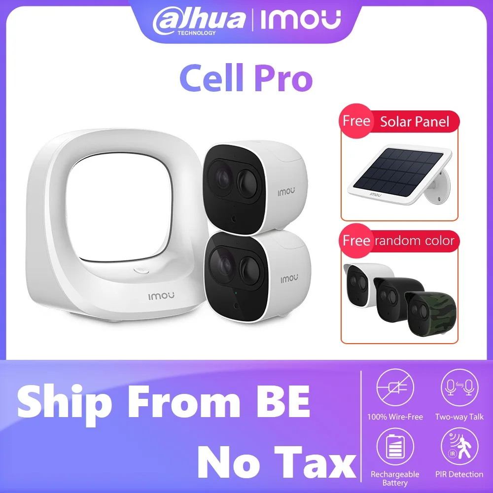Dahua imou Camera Rechargeable Battery Camera 1080P Outdoor Weatherproof PIR Detection 100% Wireless Security CCTV Wifi Camera