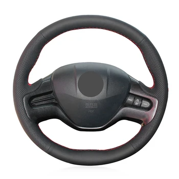 

Hand-stitched Black Artificial Leather Anti-slip Car Steering Wheel Cover for Honda Civic Civic 8 2006-2008 (2-Spoke)