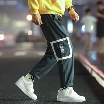 

Track Pants Men Streetwear Mens Joggers Pants Harem Mens Pants Hip Hop Tactical 2019 Autumn Plus Size Hit Color Casual