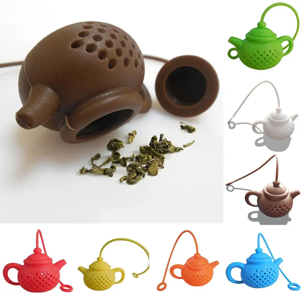 

Portable Silicone Tea Infuser Teapot Shape Tea Ball Leaf Tea Strainer Filter Diffuser Tea Maker Infusers Teaware Kitchen Tools