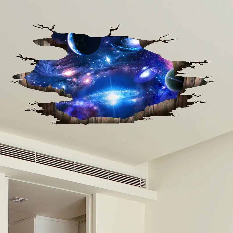 [SHIJUEHEZI] наружное пространство наклейки на стену Космос галактика планета настенные наклейки для дома детская комната маленьких спальня потол