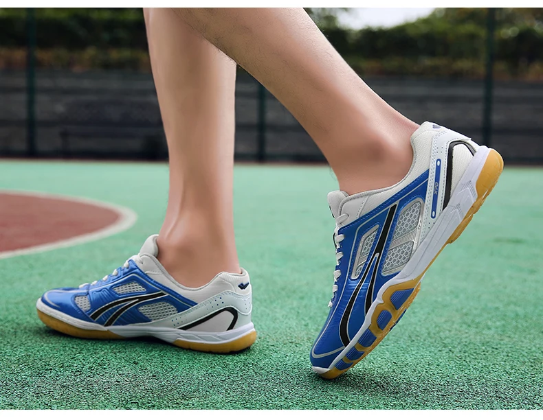 Профессиональная Обувь для бадминтона, обувь для настольного тенниса, износостойкая, кожаная резиновая подошва, большие размеры 35-46
