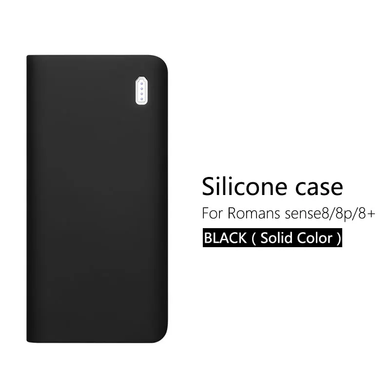 Силиконовый защитный чехол для 30000mAh Romoss sense 8/8+ мобильный мощный Мягкий Силиконовый противоударный/Противоскользящий Чехол для мобильного телефона - Цвет: Black (no word)