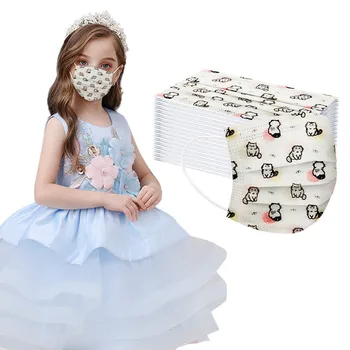 

Disposable Children's Mask Meltblown Non-woven Mouth Face Mask 3 Layers Ply Filter Earloops Mouth Mask Mouth-muffle Mascarillas