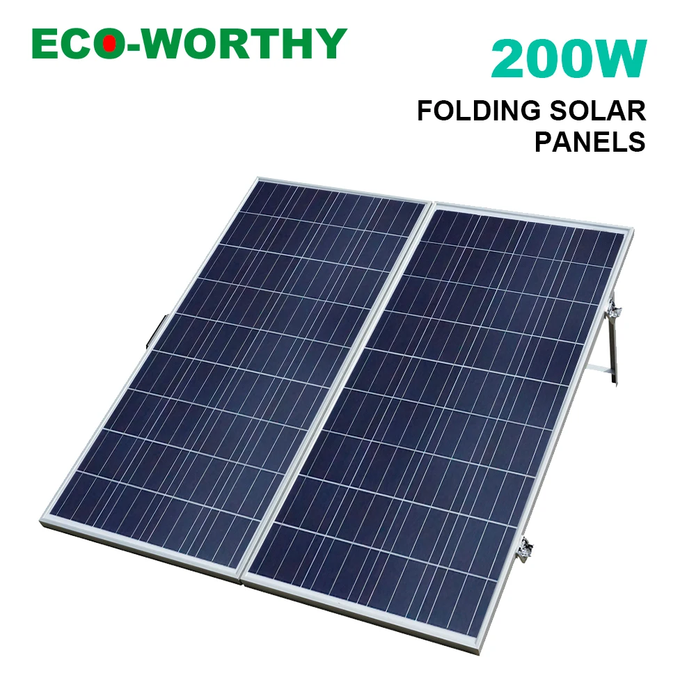 

ECOworthy 200w 18V Folding Polycrystalline Panel Foldable Photovoltaic Solar Charger for Home 12V Battery Charger Caravans