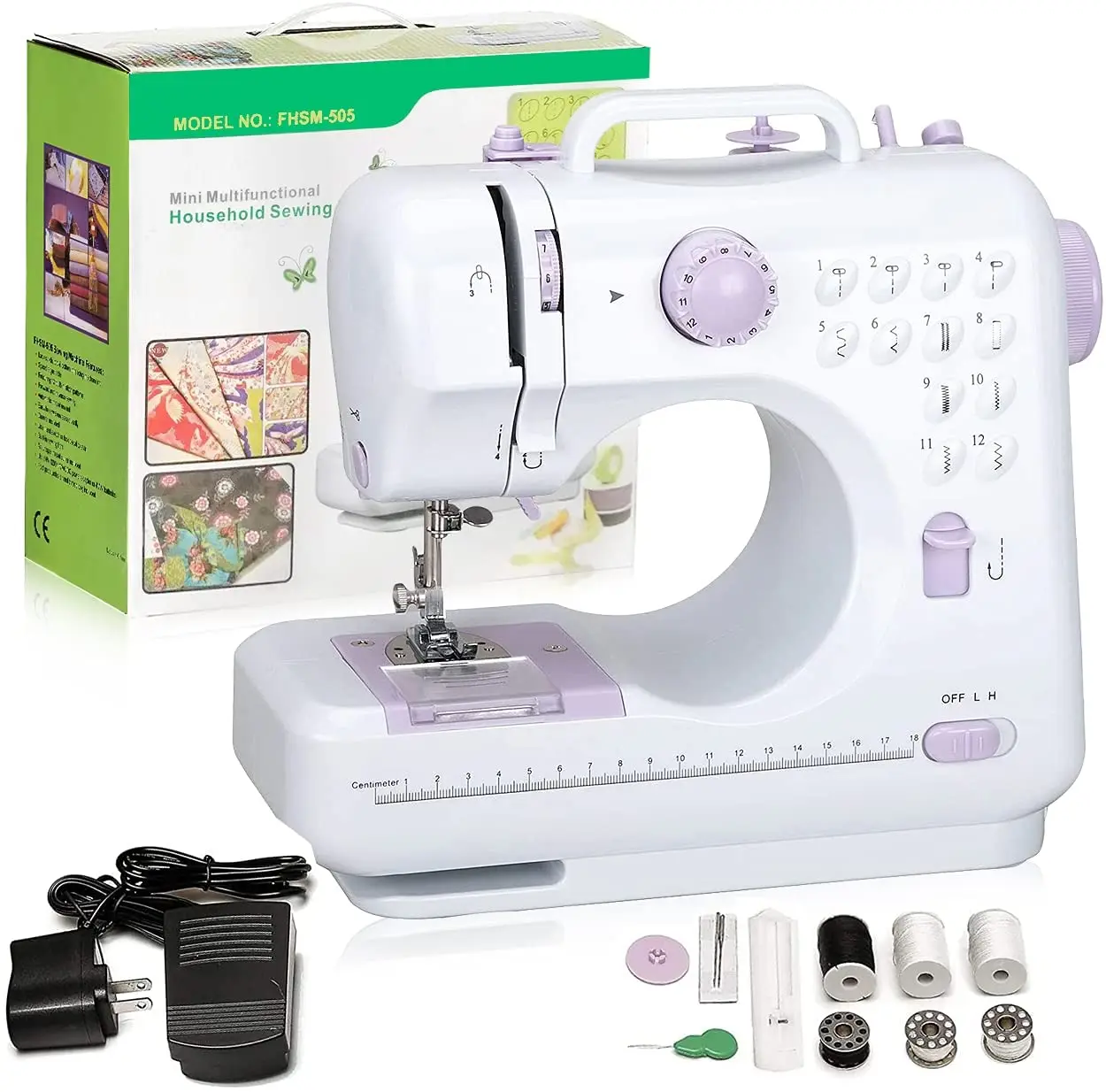 Kids Sewing Machine with 12 Built-In Stitches, Foot Pedal - Electronic