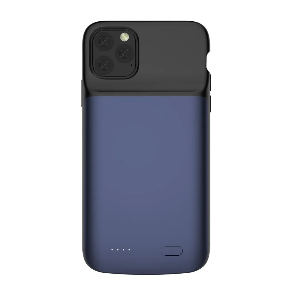 iphone 11 blue Power Bank Battery Charger Shockproof Ultrathin For Apple iphone 11 4800mAH 11 Pro Max 11 Pro 5000mAH Charging Soft edge - Цвет: iphone 11 blue