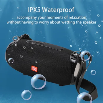 

TG534 Portable Bluetooth Speaker Wireless Bass Column Waterproof Outdoor Speaker 3D Stereo Subwoofer Loudspeaker Support AUX TF