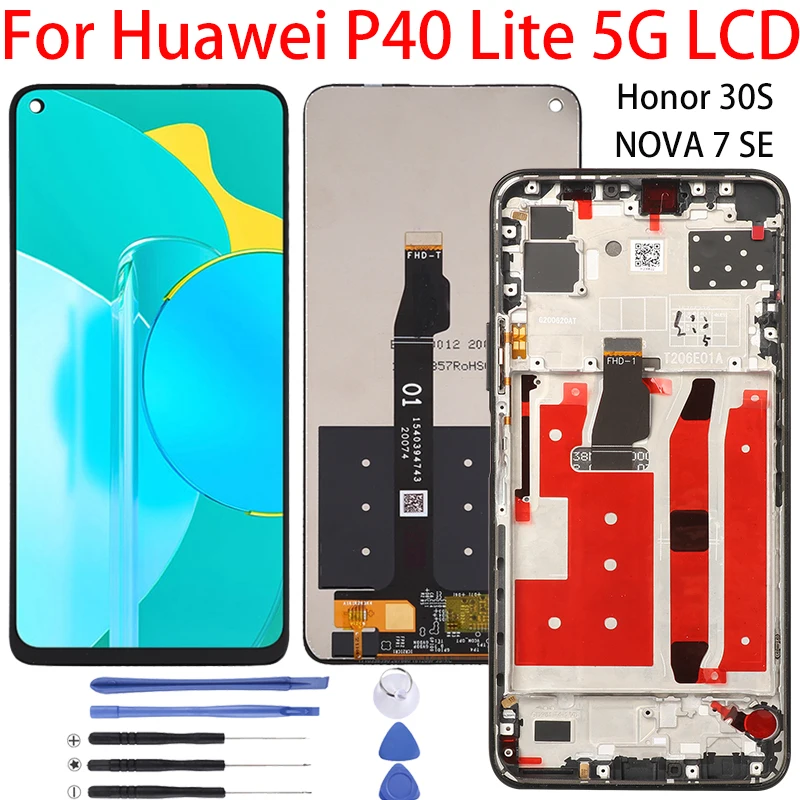 ЖК-дисплей для Huawei P40 Lite 5G CDY-NX9A N29A сменный экран Honor 30s CDY-AN90 Nova 7 SE | Мобильные
