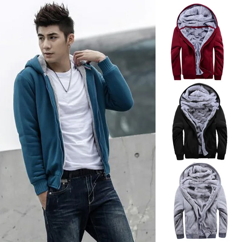 

2019 Winter Men Hoodies Jacket Winter Fleece Thick Warm Jackets Coats Winter Autumn Parkas Patchwork Pullover Jumper Sweatshirts
