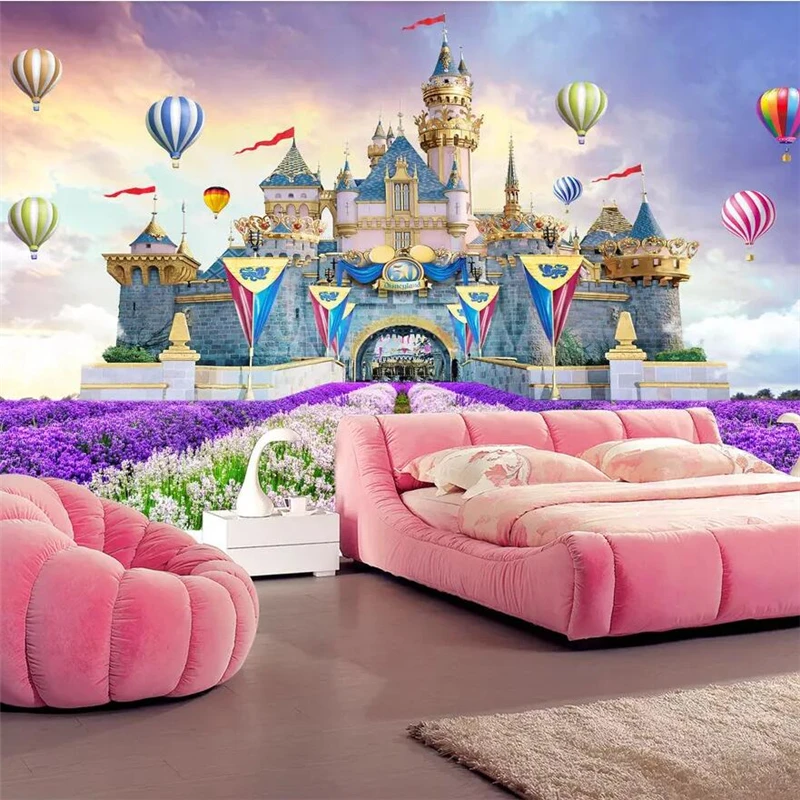 Beibehang-HD-Castle-Fairyland-Children-s-Room-3D-Wall-Custom-Large-Mural-Green-Wallpaper-papel-de
