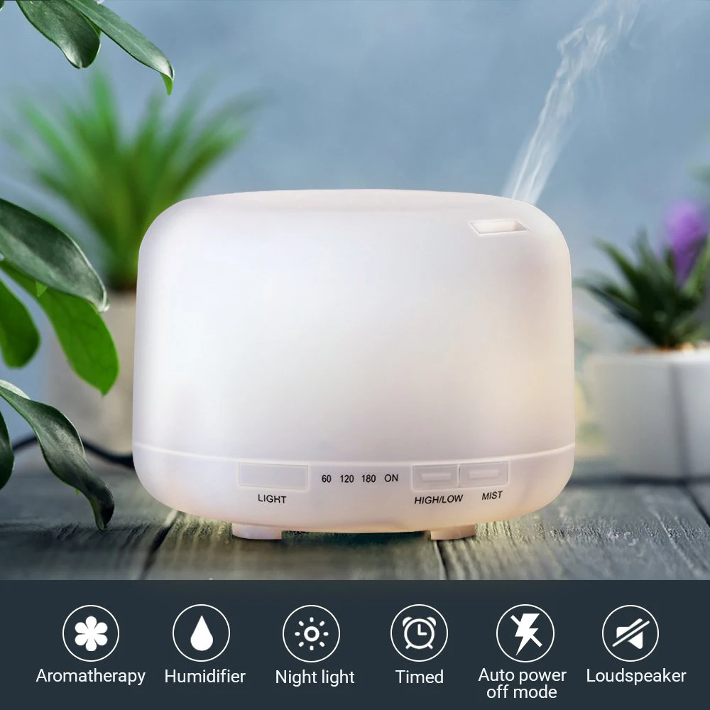 

500ml Ultrasonic Aroma Air Humidifier Essential Oil Diffuser Aromatherapy Hmidificador 7 Color Change LED Night Light for Home