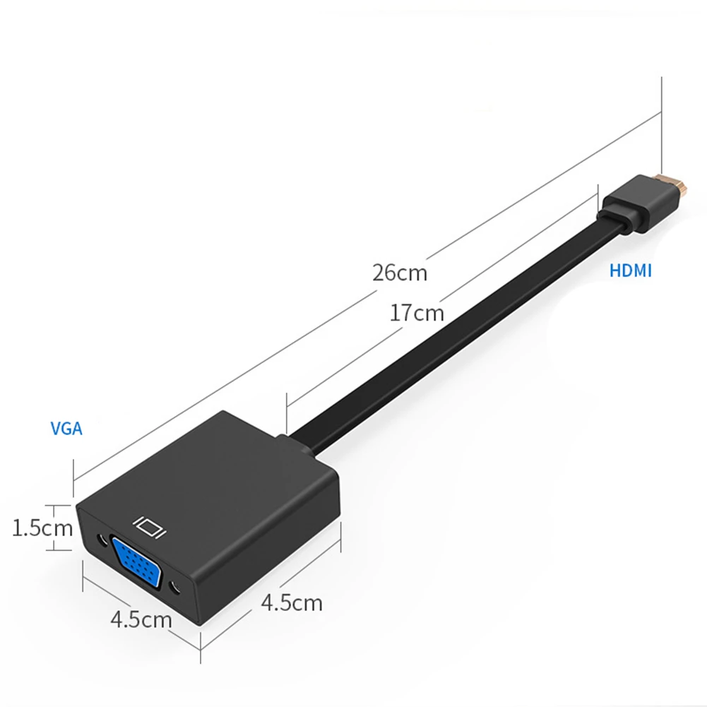 Адаптер hdmi-vga цифро-аналоговый видео аудио кабель конвертера HDMI VGA разъем мужчин и женщин для ПК ноутбука планшета
