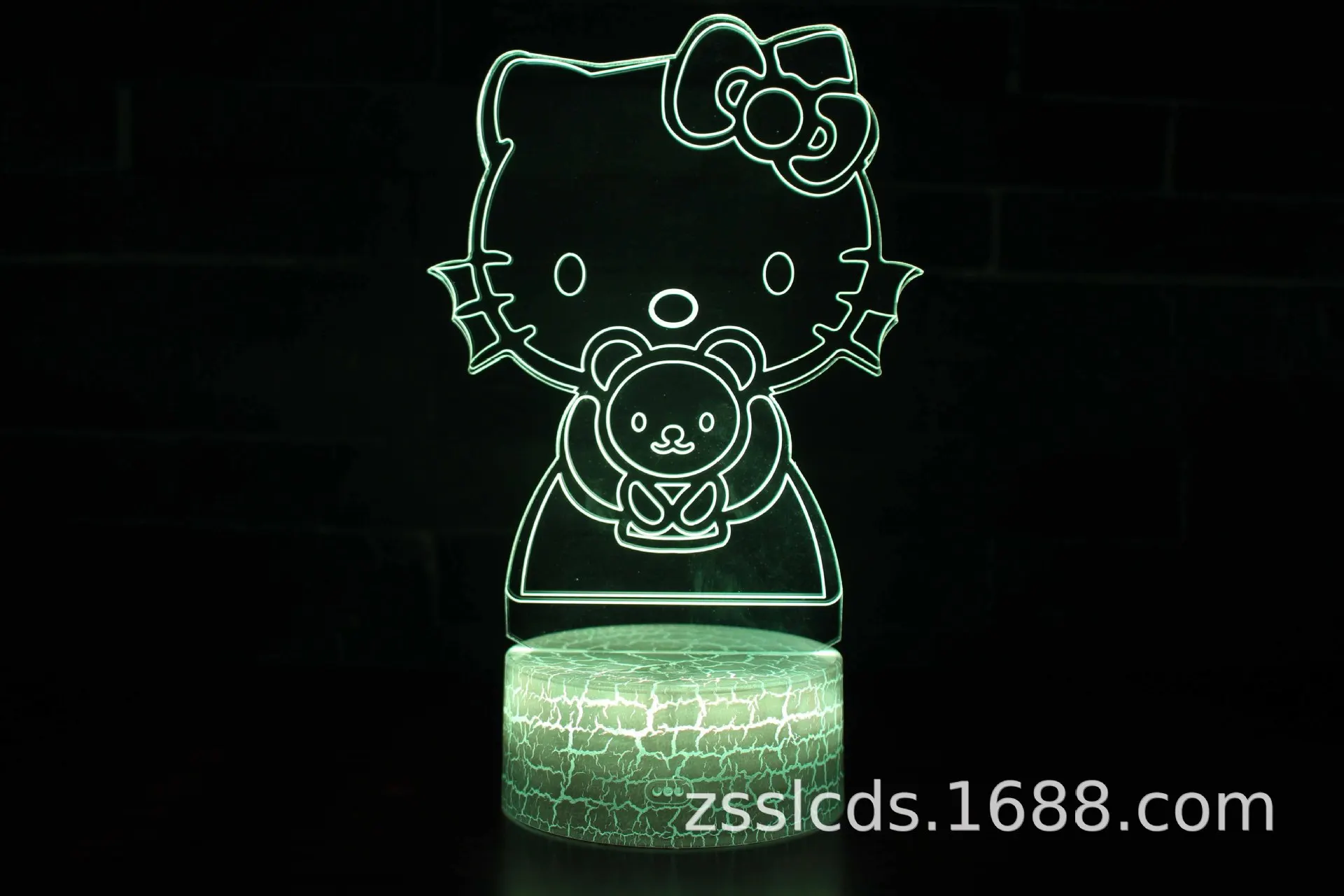 Поставщик электроэнергии горячие продажи hello kitty серии 3D ночник USB Plug Красочные прикроватные настольные лампы Креативный KT-C