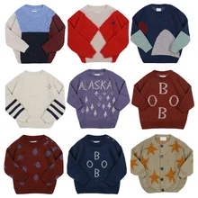 BC осенний свитер для маленьких девочек свитера для маленьких мальчиков Рождественский длинный свитер детская одежда для мальчиков