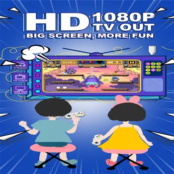 

4K Videos Game Controller Gamepad Joystick Wireless WG01 Game Console Dual Gamepad Gaming Player Built-in 638 Classic Games