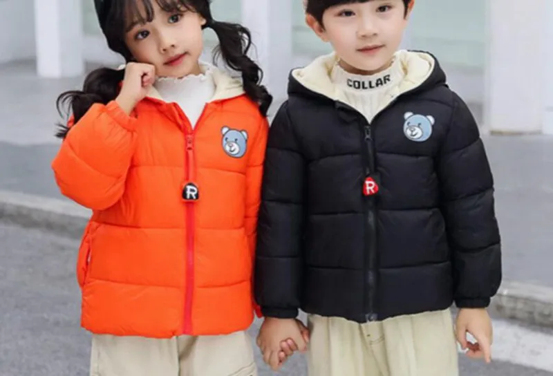 COOTELILI Fleece Winter Parkas Coat Kids Jackets For Girls Velvet Children's Winter Jackets Velvet Winter Clothes For Boy (4)