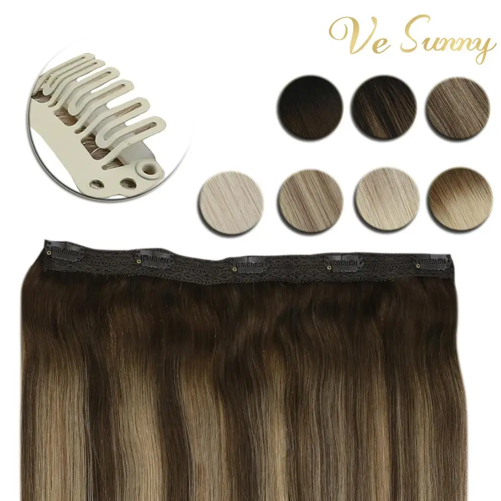 VeSunny, 1 шт., накладные волосы на заколках, настоящие человеческие волосы, двойной уток, накладные волосы на заколках, машинка для наращивания, волосы remy, 70гр