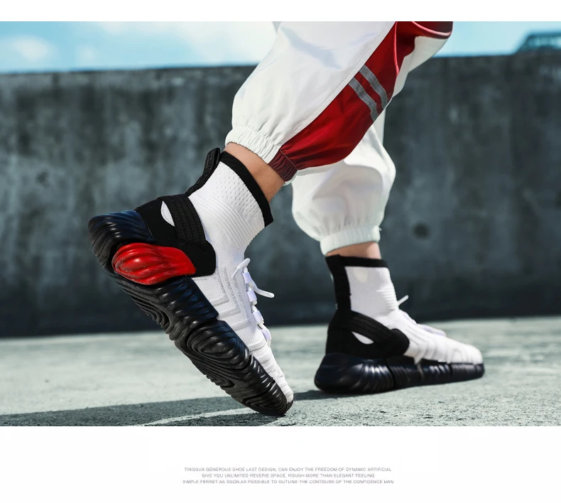 Черные, белые, красные смешанные цвета для мужчин; повседневная обувь; большие размеры 46; тянущийся носок; мужские кроссовки; мужская обувь