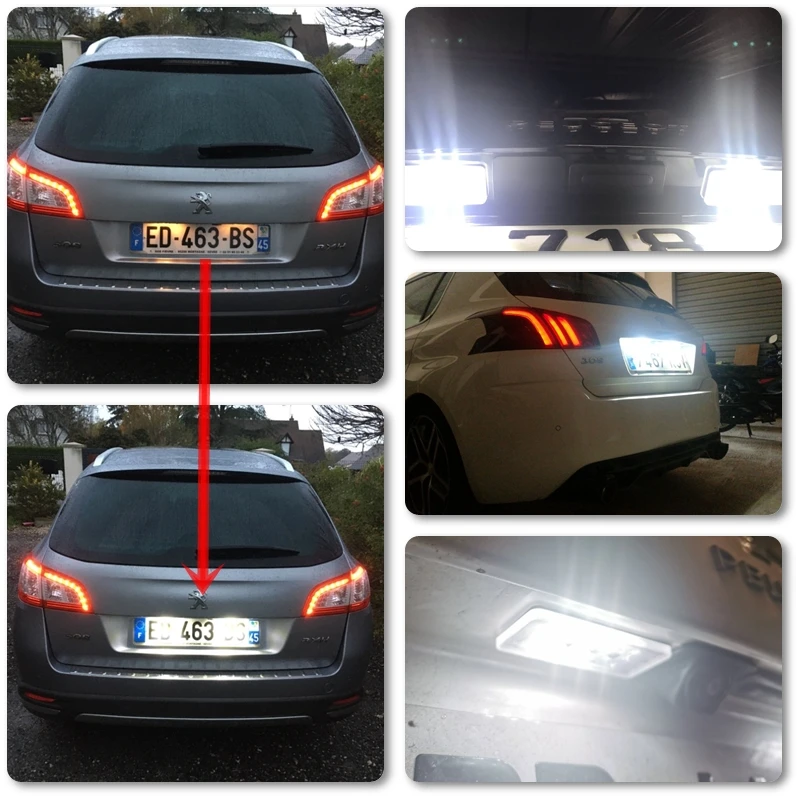 peugeot 2008 number plate bulb