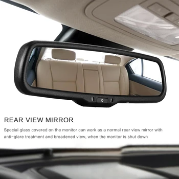 

Car Rearview Mirror Monitor HD Video LCD Screen 4.3 Car Digital Monitor Parking System Auto Parking Monitor