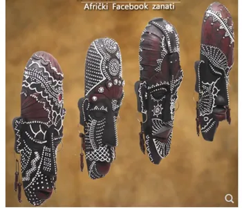 

highly H 33CM African mask Wall hanging art work Display sample room Cafe KTV barware decoration gift Crafts Arts decoration