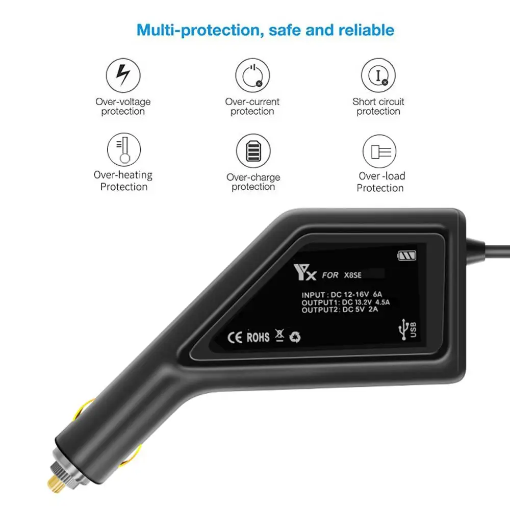 Дополнительное автомобильное зарядное устройство YX для Fimi X8 SE батарея дрона с 2