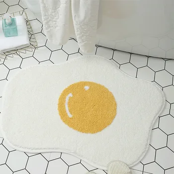 

Egg Shape Non-Slip Bathroom Rug With Super-Thick Surface Soft Funny Bathroom Floor Mats With Strong Water Absorption Capacity