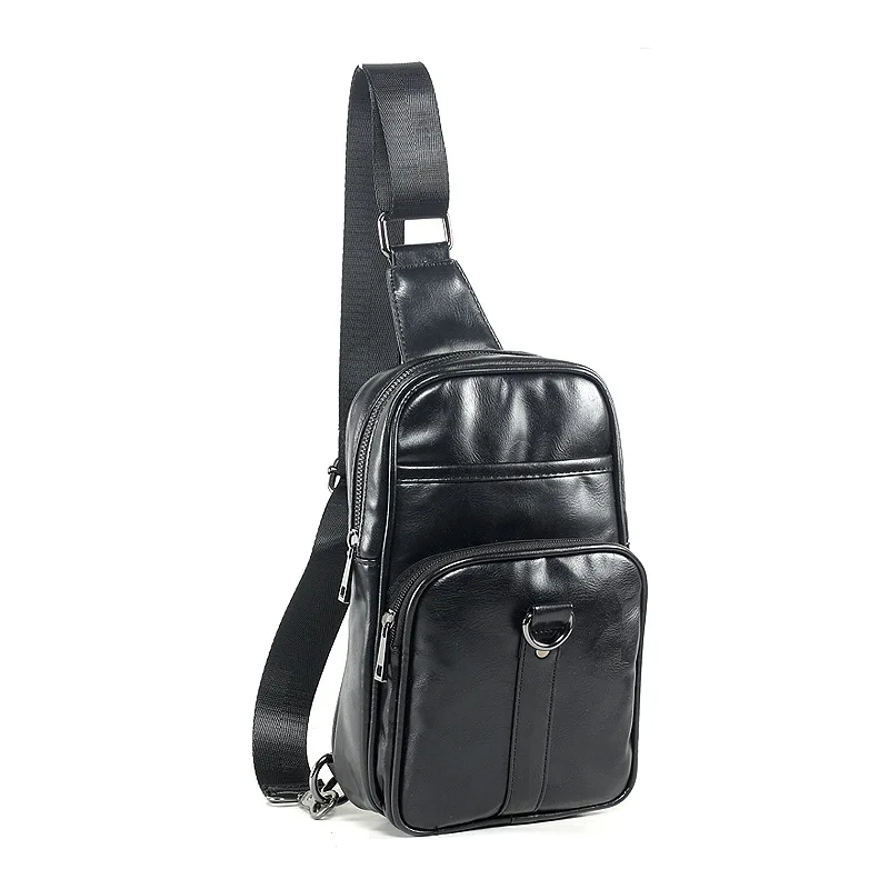 

New Men's Casual Chest Bag Fashion Men Shoulder Messenger Bag High Quality Wear-resistant PU Leather Men's Sports Crossbody Bag
